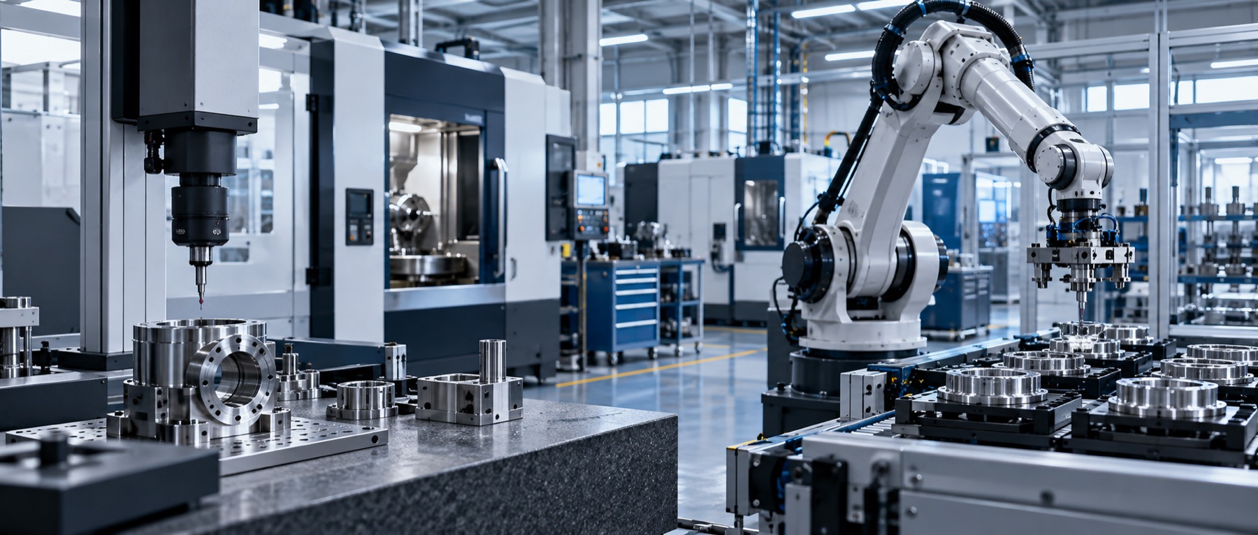Advanced manufacturing equipment in a technology production environment.